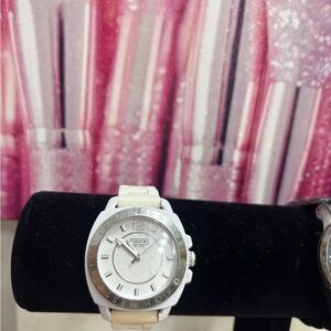 Coach White and Silver  Watch